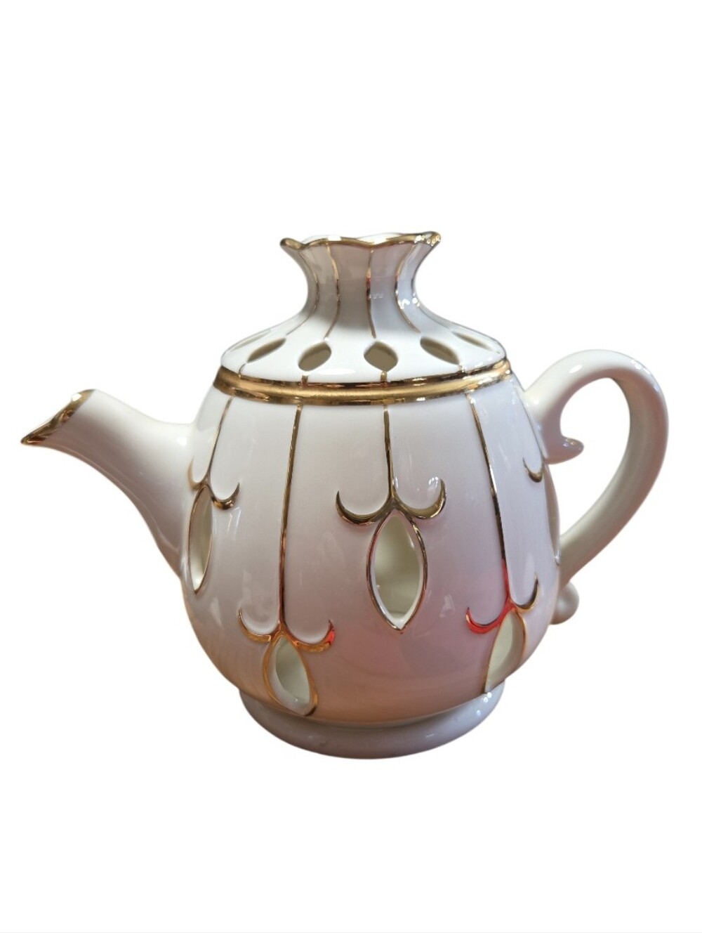 Vintage PartyLite Teapot Tealight Candle Holder